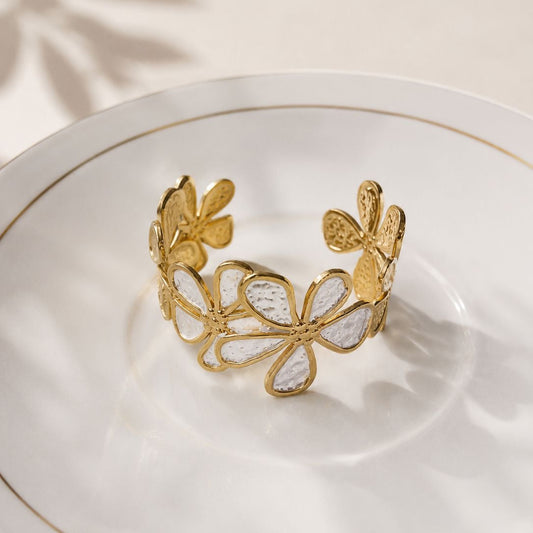 Floral Enamel Kada Bracelet