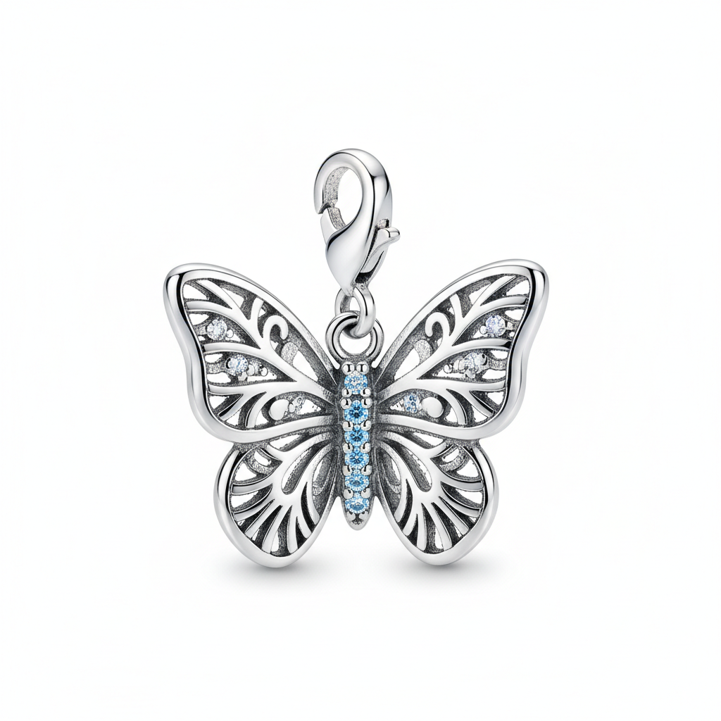 Silver Butterfly Charm